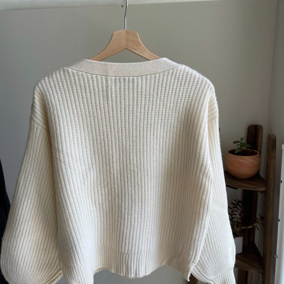 Madewell Creme Lantern-sleeve Sweater - Picture 2 of 4